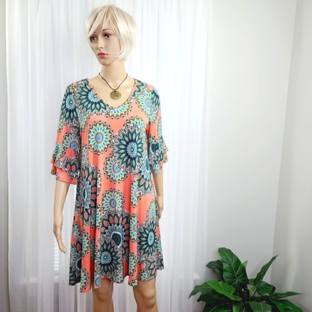 Honeyme Aztec Pattern Dress Medium